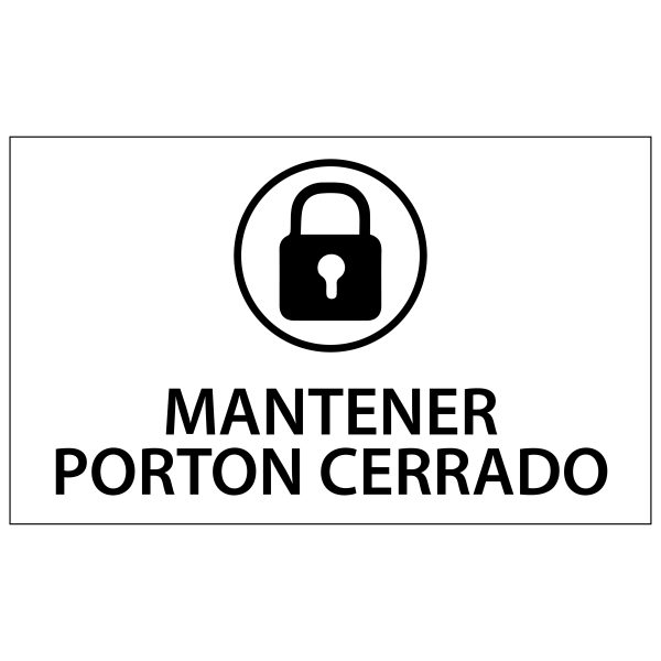 Mantener portón cerrado