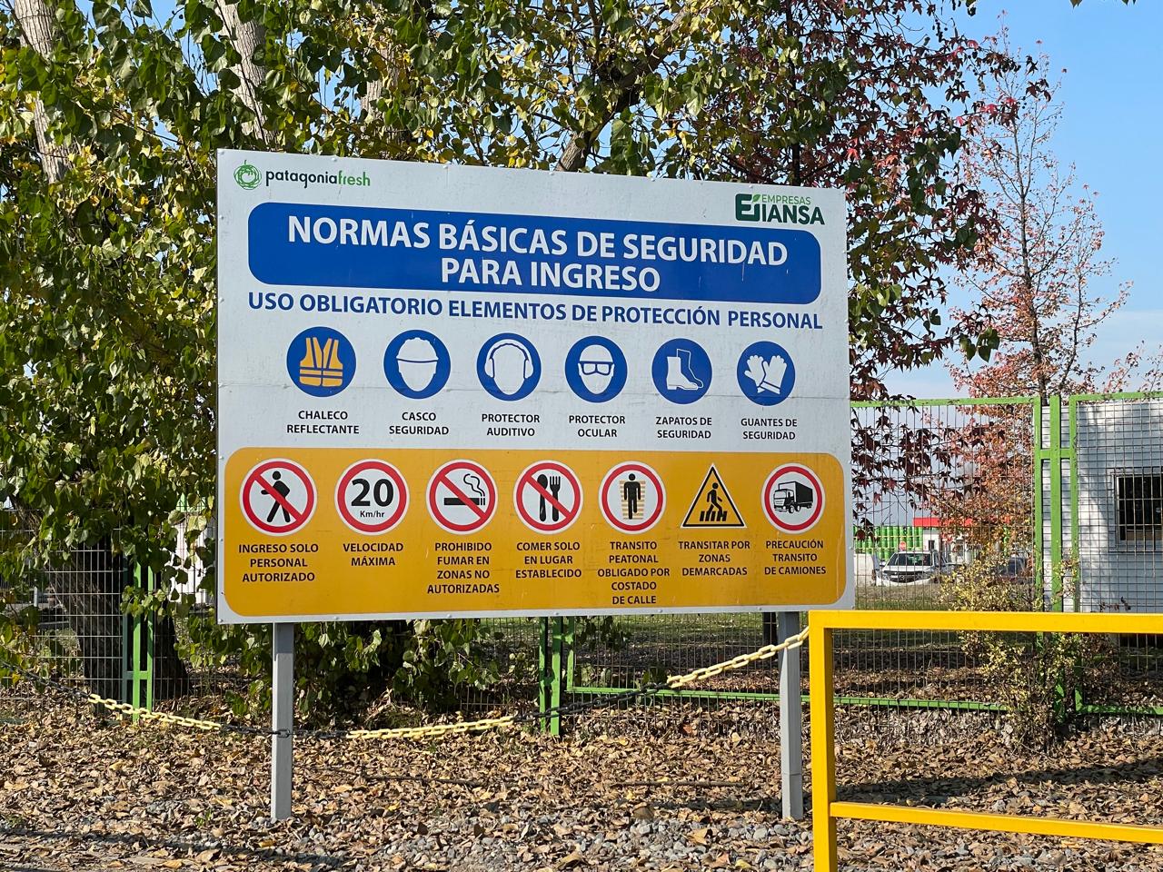 LETRERO ENTRADA PATAGONIAFRESH 
