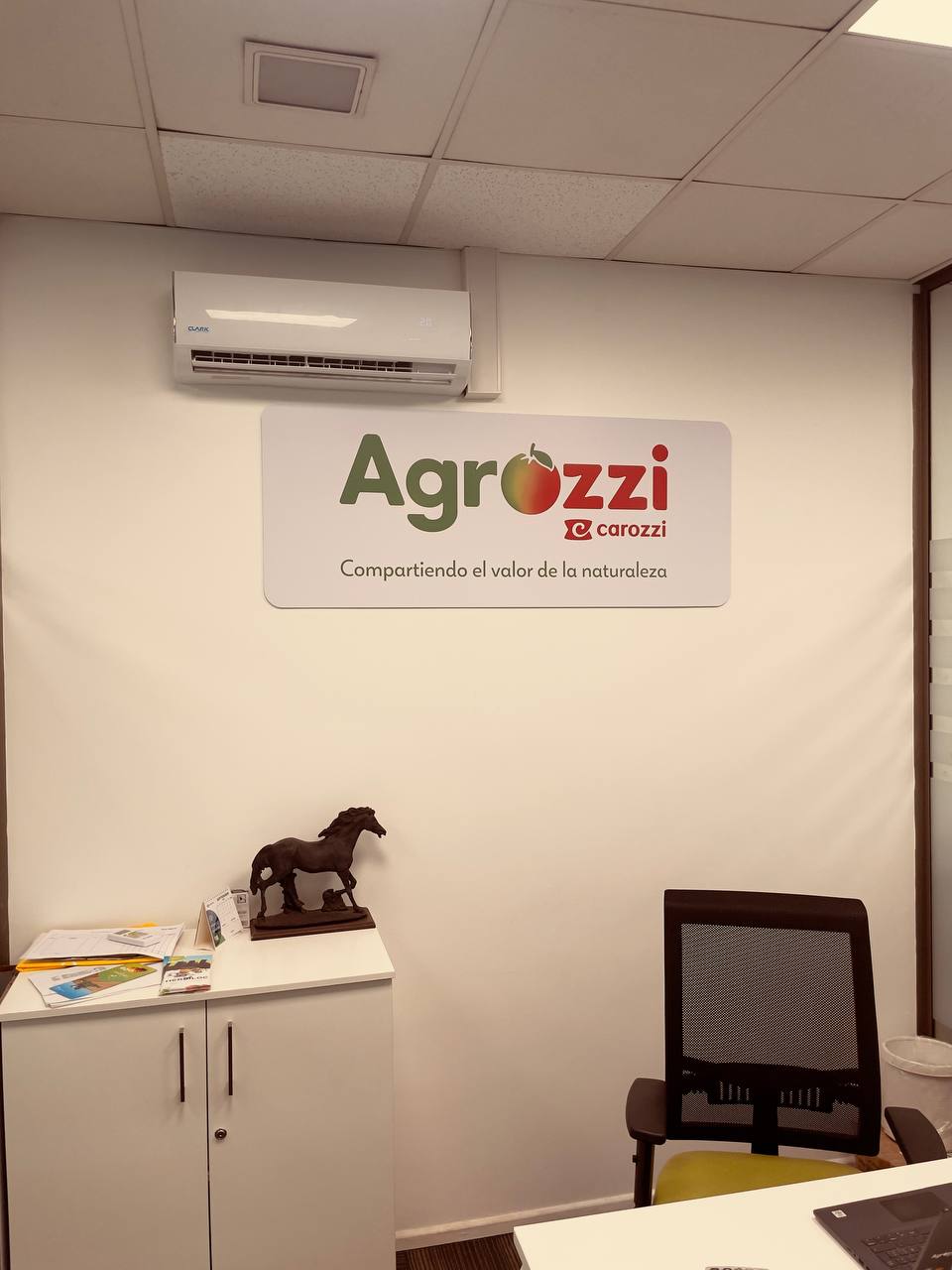 GRÁFICA IMPRESA SOBRE PVC PARA OFICINAS PLANTA AGROZZI TENO